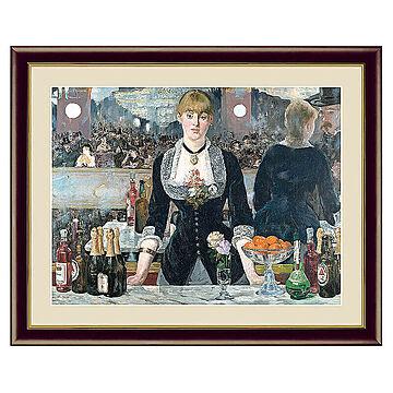 Edouard Manet（エドゥアール・マネ） フォリー・ベルジェールのバー アートポスター（フレーム付き） m10826