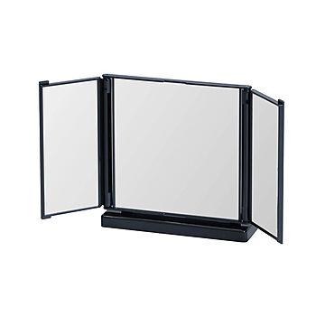 卓上 三面鏡 S １個 ホワイト ブラック スタンドミラー 角度調節 折りたたみ鏡 シンプル