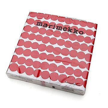 マリメッコ ペーパーナプキン ラシィマット レッド 33x33cm 20枚入り marimekko RASYMATTO