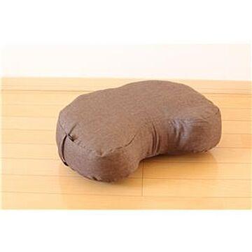 日本製 チップウレタン胡坐クッション テレビ枕 ブラウン 約58×40×17cm 撥水加工 抗菌