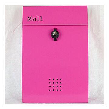 郵便ポスト 郵便受け 錆びにくい メールボックス壁掛けピンク色 ステンレスポスト(pink)