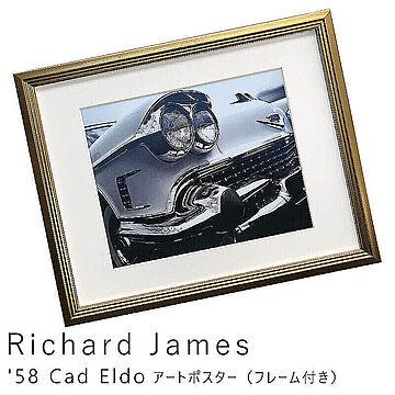 Richard James （リチャード ジャームス） '58 Cad Eldo アートポスター（フレーム付き） m11245