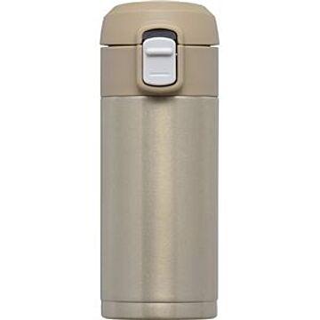 30個セット スリム ステンレスボトル/水筒 200ml ゴールド 幅約5.8cm ワンタッチ栓 保温 保冷対応 『オミット』
