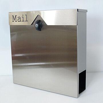 郵便ポスト 郵便受け 錆びにくい メールボックス壁掛けシルバー色 ステンレスポスト(silver)