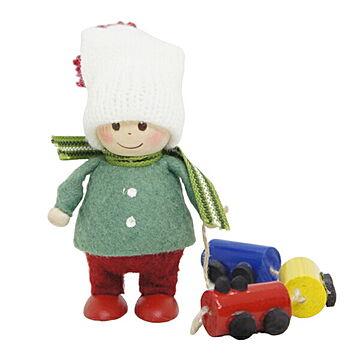 ノルディカニッセ 電車のおもちゃを運ぶ男の子 joy to the world (グリーン) / NRD120763