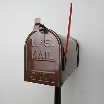 郵便ポスト 郵便受け USメールボックススタンドタイプ ブラウン 茶色 ポスト(brown)