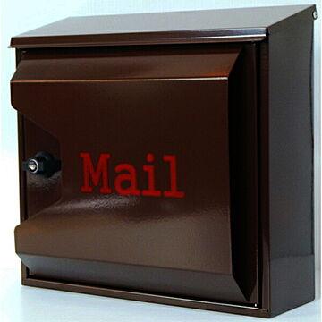 郵便ポスト 郵便受け 錆びにくい メールボックス壁掛けブラウン色 ステンレスポスト(brown)