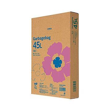 （まとめ）TANOSEE ゴミ袋エコノミー乳白半透明 45L BOXタイプ 1箱（110枚）【×10セット】