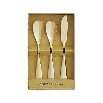COPPER the cutlery ギフトセット 3pc /Gold mirror （アイスクリームスプーン2本＆バターナイフ）