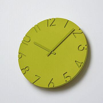 掛け時計 おしゃれ 壁掛け時計 北欧 時計 CARVED COLORED カーヴド カラード モダン シンプル かわいい リビング 書斎 寝室 NTL16-07 ブラック ブルー グレー グリーン 黒