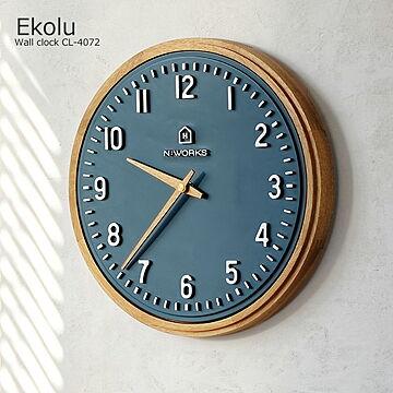 壁掛け時計 おしゃれ 時計 壁掛け 北欧 掛け時計 エコル Ekolu CL-4072 モダン かわいい ウォールクロック 木製 アンティーク リビング ダイニング 寝室 1人暮らし 静音 音がしない