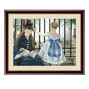 Edouard Manet（エドゥアール・マネ） 鉄道 アートポスター（フレーム付き） m10829