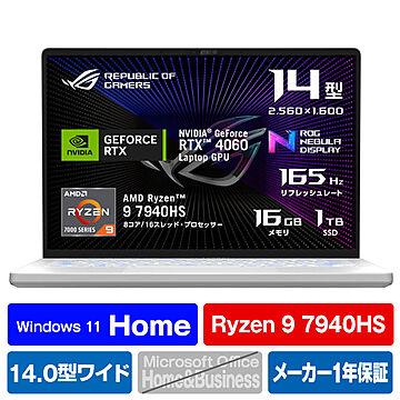 ASUS ゲーミングノートPC ROG Zephyrus G14 14インチ GeForce RTX 4060 Ryzen 9 7940HS SSD1TB Windows11ムーンライトホワイト