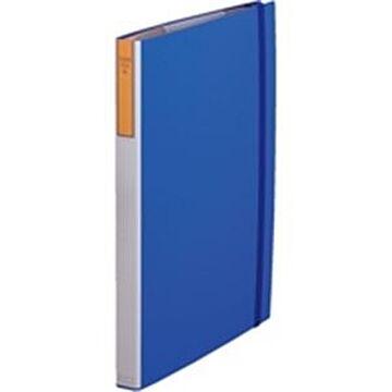 キングジム クリアファイル/ポケットファイル A2/タテ型 4穴 ファイルバンド付き GL 174 ブルー(青)
