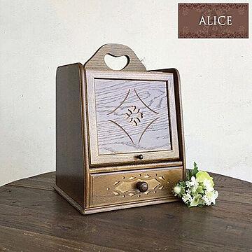 国産　Alice　メイクボックス　木製　コスメティック　コスメボックス　日本製