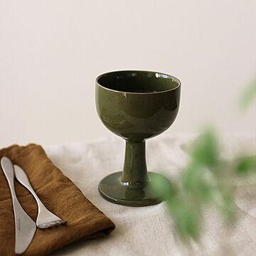 ferm LIVING (ファームリビング) Floccula Wine Glass (フラキュラ ワイングラス) グリーン/ソイル 食器/ガラス