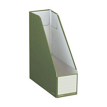 (まとめ) コクヨ ファイルボックス(NEOS)スタンドタイプ A4タテ 背幅102mm オリーブグリーン フ-NEL450DG 1セット(10冊)  【×10セット】