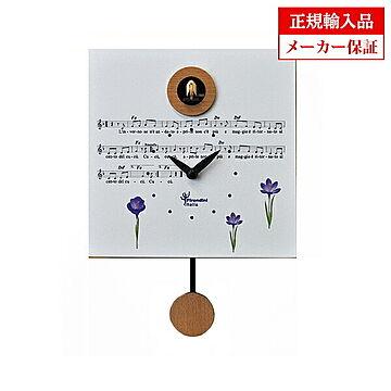 【正規輸入品】イタリア ピロンディーニ Pirondini ART144 木製 クオーツ 鳩時計（はと時計） Primavera 144 楽譜と花