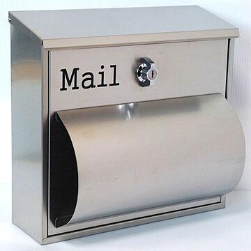 郵便ポスト 郵便受け 錆びにくい メールボックス壁掛けシルバー色 ステンレスポスト(silver)