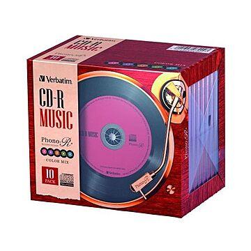 （まとめ） I・O DATA 音楽用CD-R 10枚組 レコードデザイン 5色 24倍速 【×3セット】
