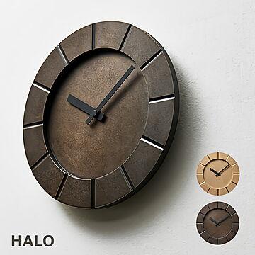 壁掛け時計 おしゃれ 時計 壁掛け 北欧 掛け時計 HALO ハロ 壁掛け 新築祝い 青銅 無垢 重厚感 鋳造 高岡銅器 MK19-05 インテリア ウォールクロック リビング ダイニング シンプル 
