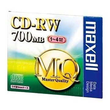 （まとめ） マクセル maxell PC DATA用 CD-RW 1-4倍速対応 CDRW80MQ.S1P 1枚入 【×10セット】