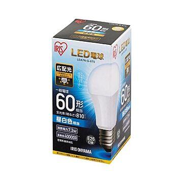 （まとめ） アイリスオーヤマ LED電球60W E26 広配光 昼白色 LDA7N-G-6T5×10セット