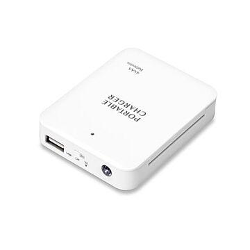 （まとめ）日本トラストテクノロジー USB電池パック3 （ホワイト） USBDP3-WH【×5セット】