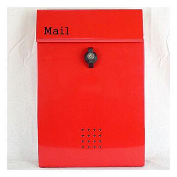 郵便ポスト 郵便受け 錆びにくい メールボックス壁掛けレッド赤色 ステンレスポスト(red)