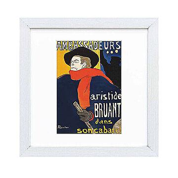 Henri Lautrec（アンリ ロートレック） アンバサドゥール：アリスティッド・ブリュアン アートポスター（フレーム付き） m11492