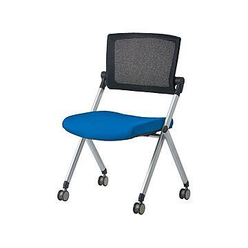 ジョインテックス 肘なし背メッシュ会議椅子 GK-90SM ブルー