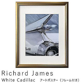 Richard James （リチャード ジャームス） White Cadillac アートポスター（フレーム付き） m11237