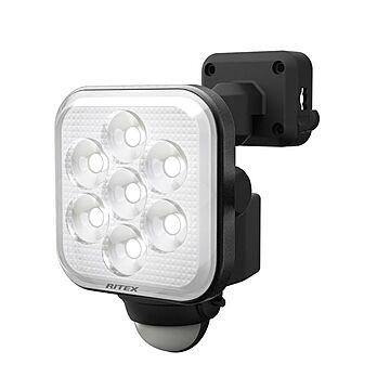 ムサシ LEDセンサーライト 8W×1灯 フリーアーム式 自動点灯・消灯 屋内外用 防犯対策