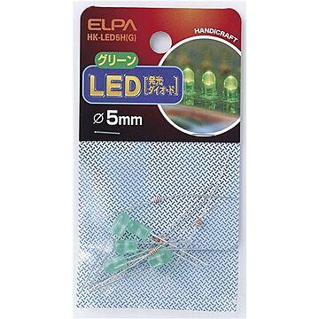 （まとめ） ELPA LED 5mm グリーン HK-LED5H（G） 5個【×30セット】