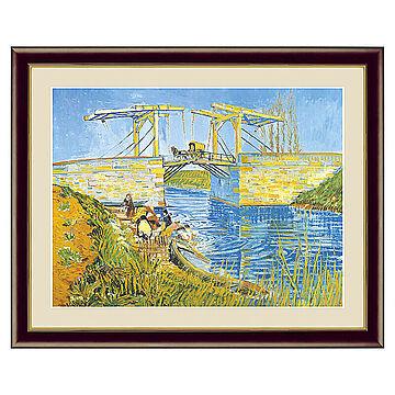 Vincent Van Gogh（フィンセント・ファン・ゴッホ） アルルの跳ね橋 アートポスター（フレーム付き） m10761