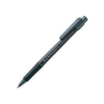 （まとめ） TANOSEE ノック式油性ボールペン 0.7mm 黒 業務用パック 1箱（10本） 【×10セット】