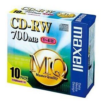 （まとめ） マクセル maxell PC DATA用 CD-RW 1-4倍速対応 CDRW80MQ.S1P10S 10枚入 【×2セット】