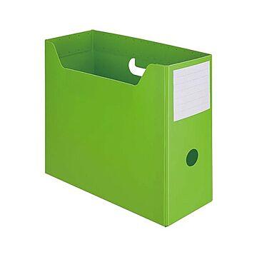 （まとめ）TANOSEEPP製ボックスファイル(組み立て式) A4ヨコ グリーン 1個 【×30セット】