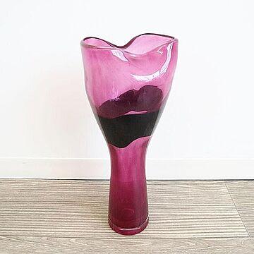 かわ畑貿易 花瓶 ガラス アンティーク風 ピンク 0805GLS011