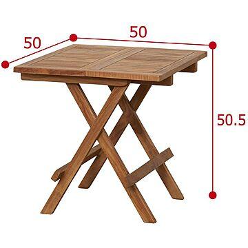チークテーブル　折りたたみ式　世界三大銘木のチーク材を使ったテーブル