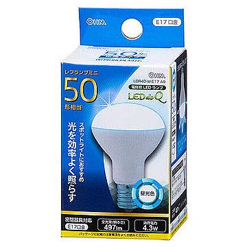 オーム電機 OHM LED電球 レフランプ形 E17 50形相当 4W 昼光色 広角タイプ150° LDR4D-W-E17 A9 管理No. 4971275607705
