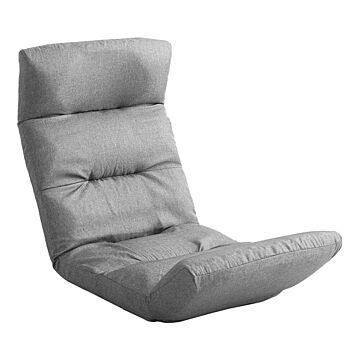 ホームテイスト Moln-モルン- Up type リクライニング座椅子 グレー 14段階調節ギア 転倒防止機能付き