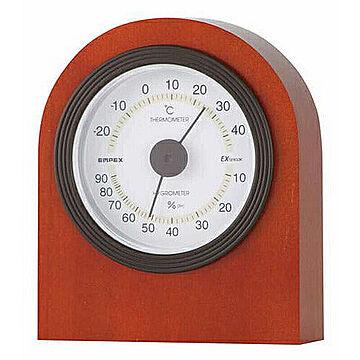 EMPEX 温度・湿度計 ベルモント 温度・湿度計 置用 TM-686 ウォルナット 管理No. 4961386068601