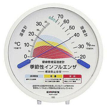 EMPEX「TM-2584季節性インフルエンザ 感染防止目安温度・湿度計」 TM-2584 管理No. 4961386258408