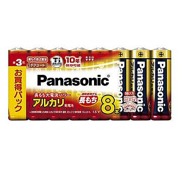 パナソニック Panasonic 乾電池 単3形アルカリ乾電池 8本パック LR6XJ/8SW 管理No. 4984824719811