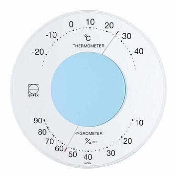 EMPEX 温度・湿度計 セレナ 温度・湿度計 壁掛用 LV-4306 ライトブルー 管理No. 4961386430606