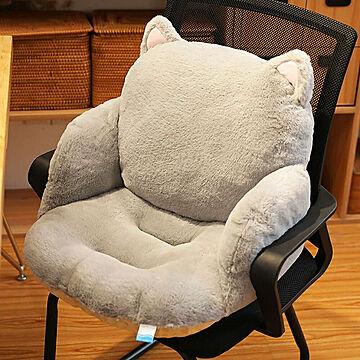 座椅子 猫型 抱き枕 グレー