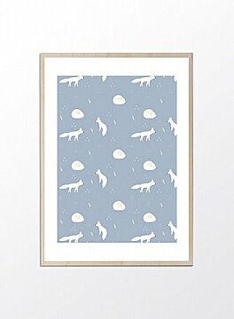 PROJECT NORD | WHITE FOXES | アートプリント/ポスター (50x70cm)【北欧 シンプル インテリア おしゃれ】
