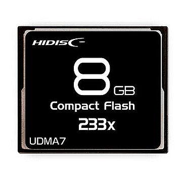 HIDISC CFカード 8GB 233x Read35MB/s MLCチップ搭載 HDCF8G233XJP3 管理No. 4984279650233