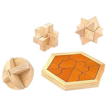 大人のための木製パズル4点セット K20361210